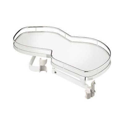 Hafele LeMans II Classic Магический угол - Набор полок, правый 600мм AntiSlip (2шт), хром/белый