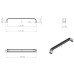 Ручка накладна Ozkardesler 160mm EKO DOLUNAY Хром