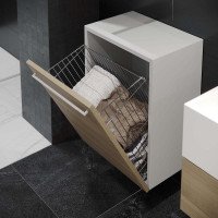 Starax Корзина для белья 280х260х500 хром
