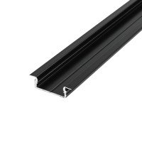 Профиль LED врезной черный, L-2000 мм, 7х16 мм, BIOM