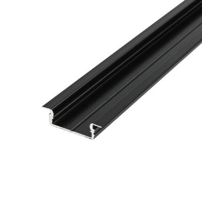 Профиль LED врезной черный, L-2000 мм, 7х16 мм, BIOM