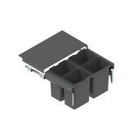Ведро-контейнер SEGREGO-600 графит H=320 (2х7л+2х15л) L-480 (482), Rejs