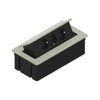 Встраиваемая розетка прямоугольная Серебро (3 розетки) Schuko, Rejs