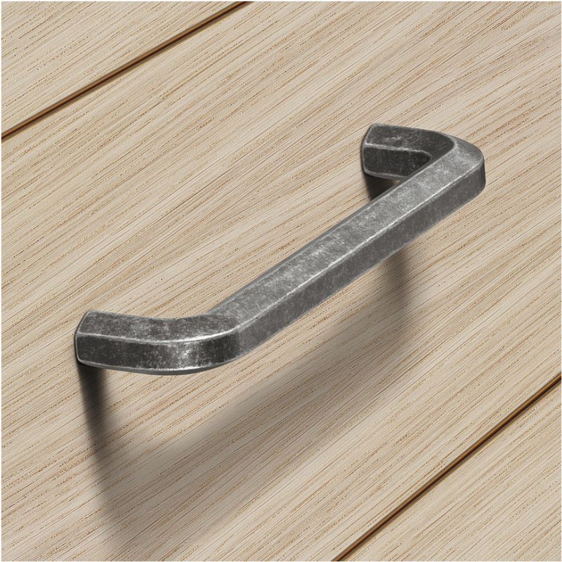 Ручка скоба H1710 потерта латунь 140х32мм, МЦ 128 мм, Hafele