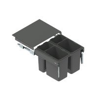 Ведро-контейнер SEGREGO-800 графит H=425 (4х20л) L-480(482), Rejs