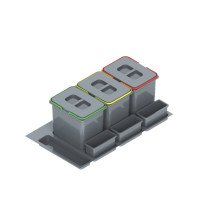 Ведро-контейнер PRAKTIKO 80 тройное (3x20л), Rejs