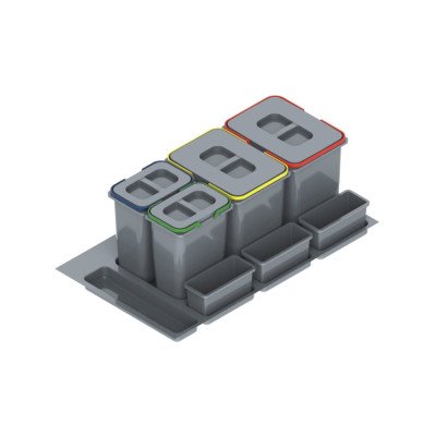 Відро-контейнер PRAKTIKO 80 четверне (2x20л+2х9л), Rejs