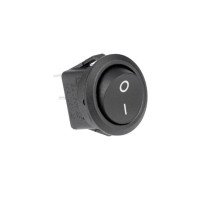 Вимикач КНОПКА, круглий, чорний 6A 250V GIFF
