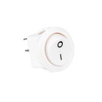 Выключатель КНОПКА, круглый, белый 6A 250V  GIFF