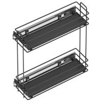 Starax Карго-20 антрацит 2 полки с доводчиком BLUM правая (140х470х470)ДСП