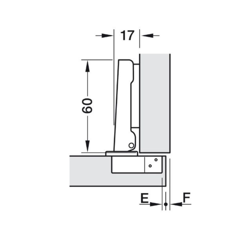 Hafele Завіса METALLA A 110° зовнішня 48/6 (slide-on) (аналог 23435) 46871