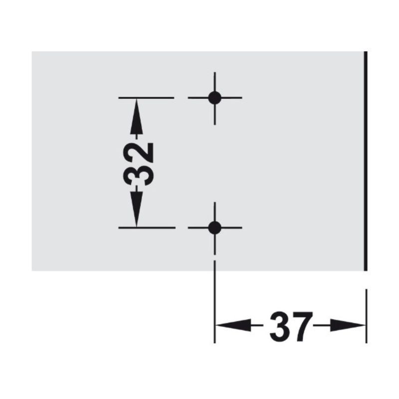 Hafele Лапка METALLA 310 A хрестова H=2