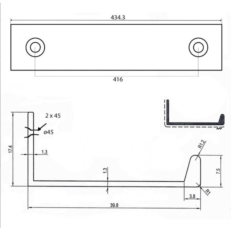Ручка Ozkardesler ALM AKASYA KULP-416 Хром