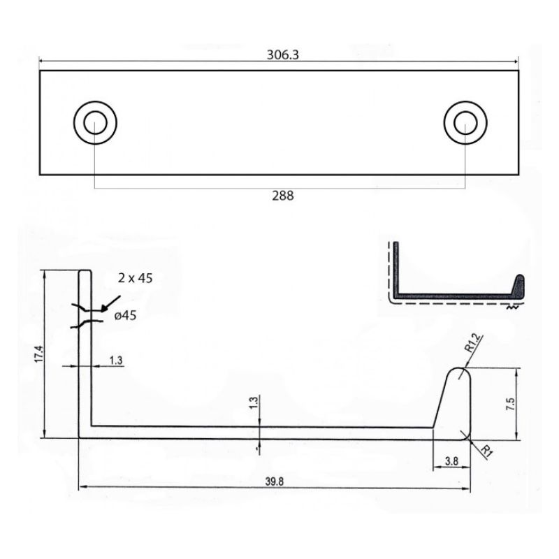 Ручка Ozkardesler ALM AKASYA KULP-288 Хром