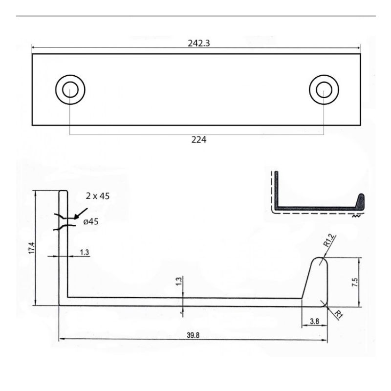Ручка Ozkardesler ALM AKASYA KULP-224 Хром