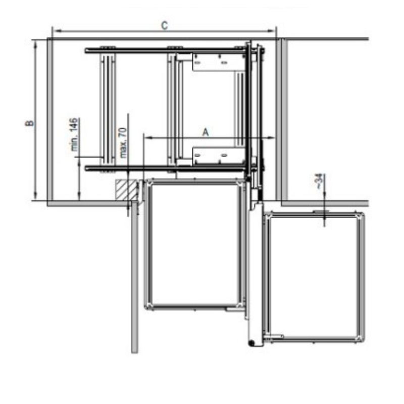 Магічний кут Maxima Classic Corner comfort пр.1000, графіт (445x540x750)