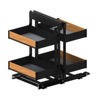 Магический угол Maxima PURO Corner comfort пр.800, черный мат.+дуб