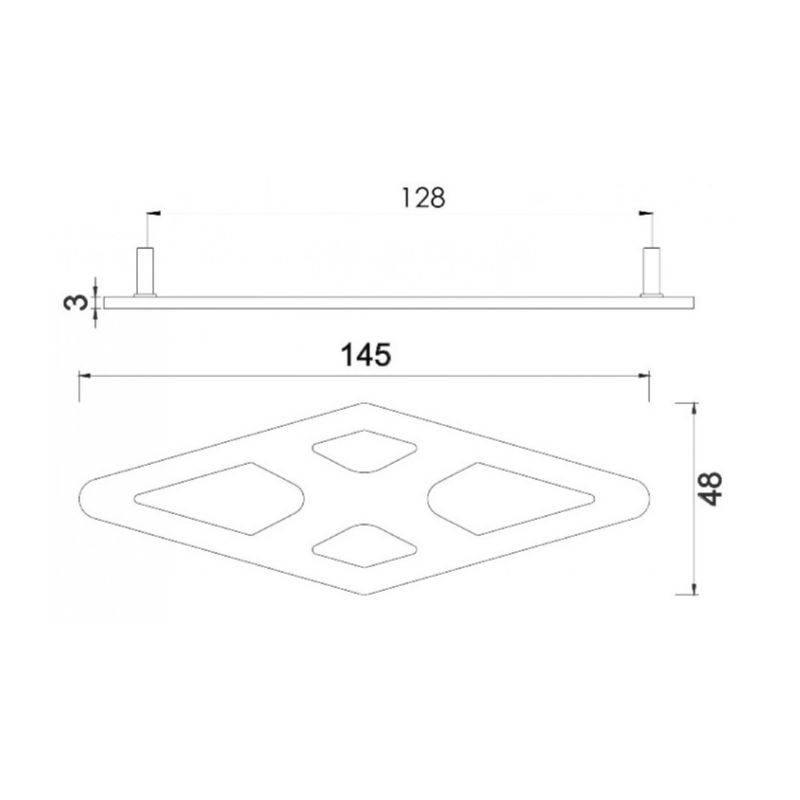 Ручка Ozkardesler Kapsan KKP-0058-128-А01 Хром