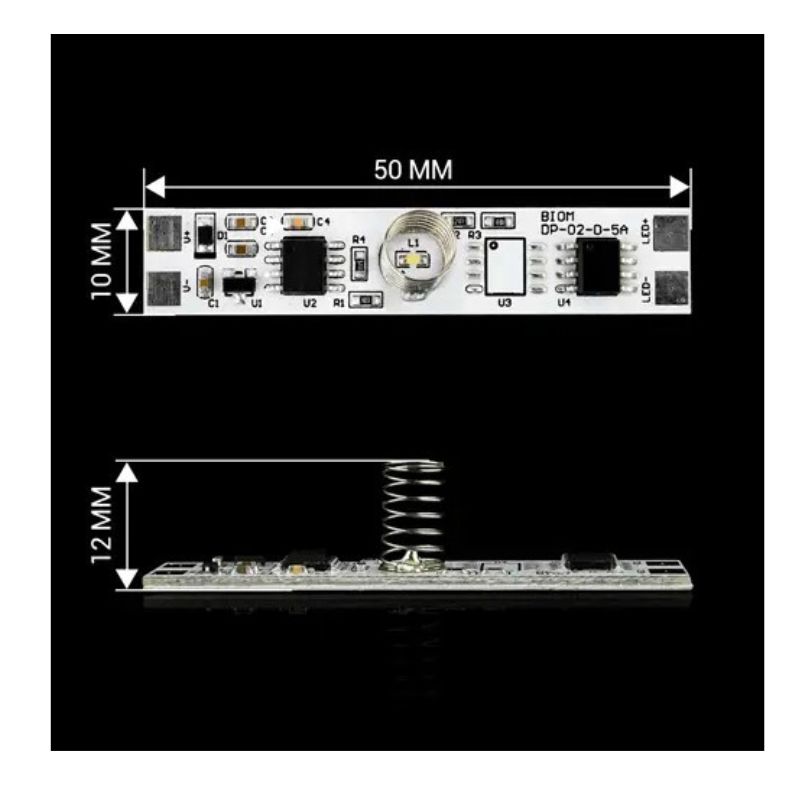 Світильник - Вимикач сенсорний з диммером для профілю Led, 12V, 5А