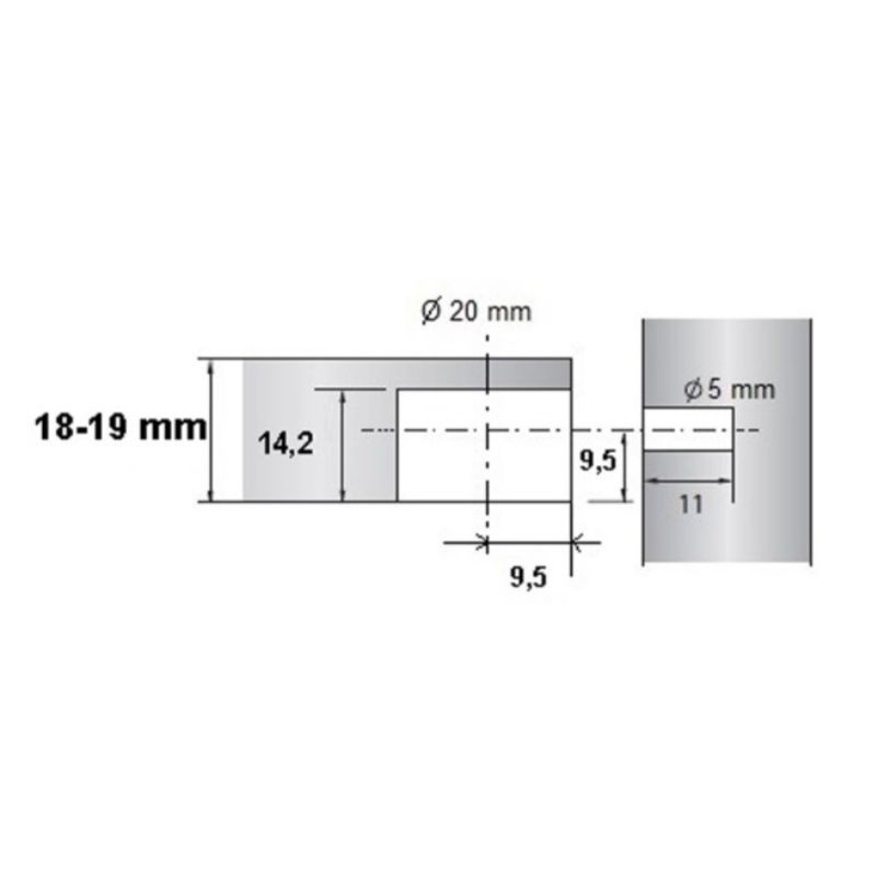 Стяжка R-Fix 18мм Коричневая + зацеп Linken System