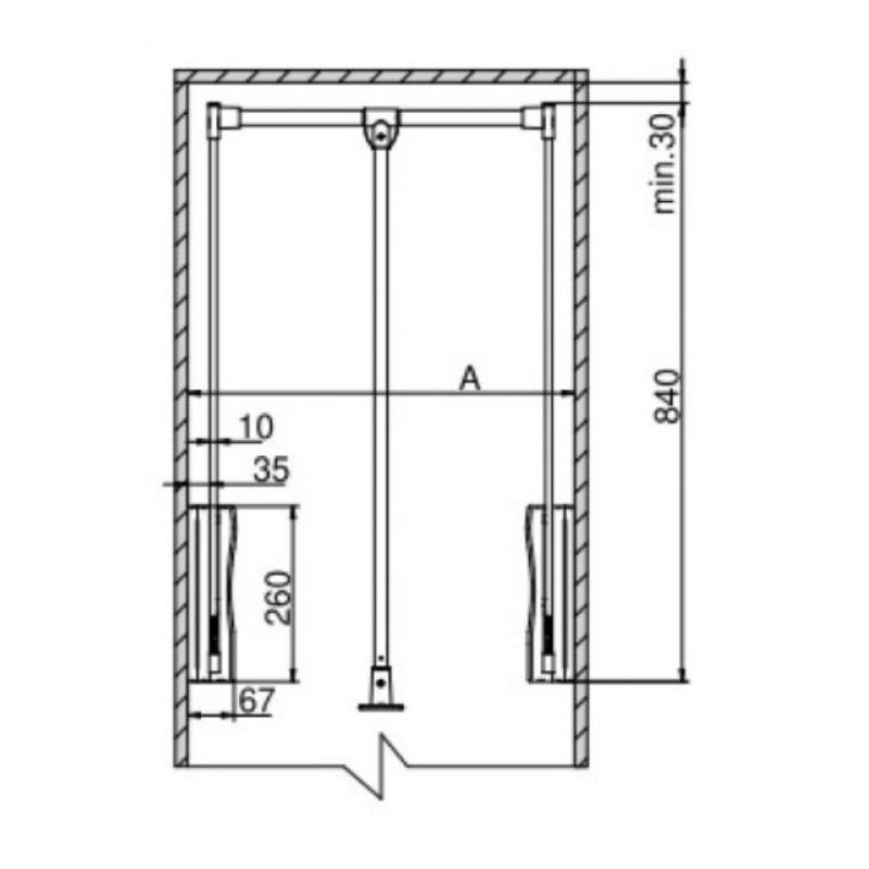 Пантограф LIFTER Basic 890-1120 металл/пластик черный