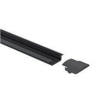 Профиль LED LUMINO врезной черный мат. L-3000 мм, Rejs (47298)