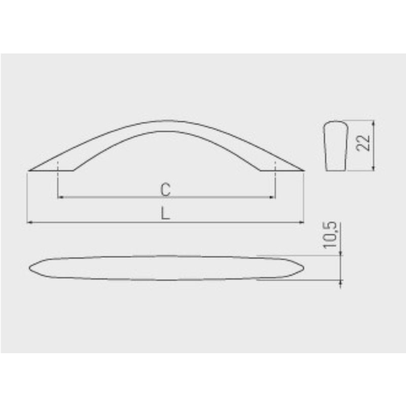 Ручка скоба GTV UZ-01-096 алюминий