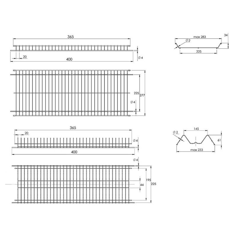 Сушка L= 45 хром STANDARD 3 2023 (без рами) Rejs