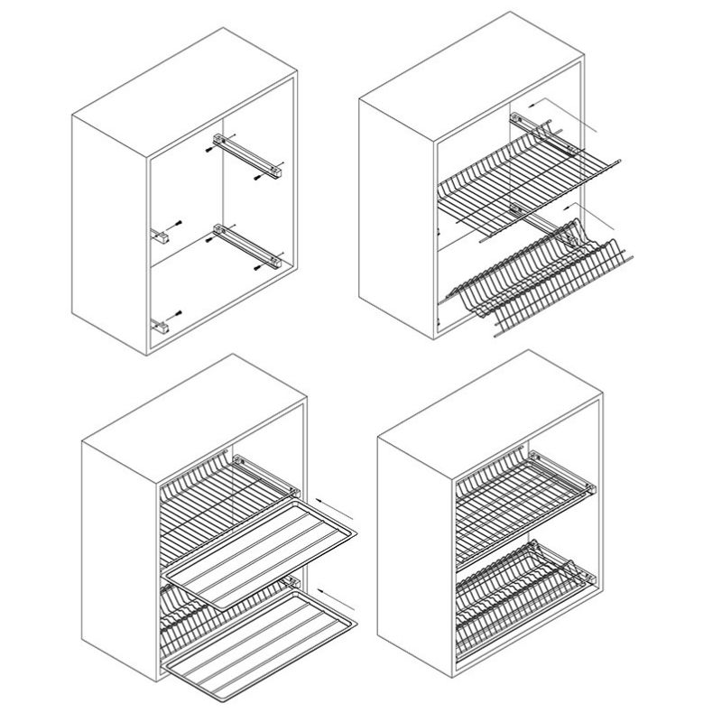 Сушка L= 45 хром STANDARD 3 2023 (без рами) Rejs