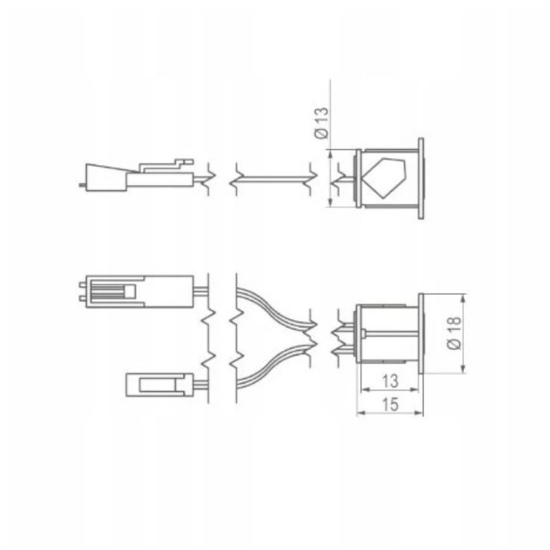 Регульований перемикач кнопковий W01, 12V, max.36W, fi14, білий
