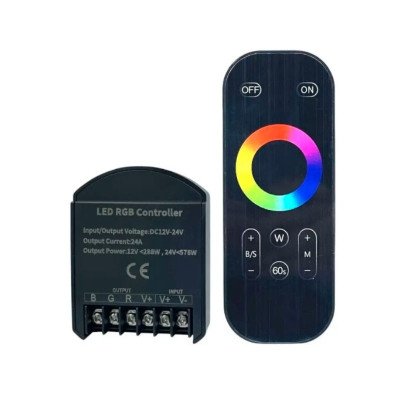 Контролер RGB OEM C-24-RF8-T-B (8A*3кан) чорний
