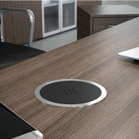 Встраиваемая беспроводная зарядка Versacharger (EU plug + micro USB) нерж.-полированный черный ASA