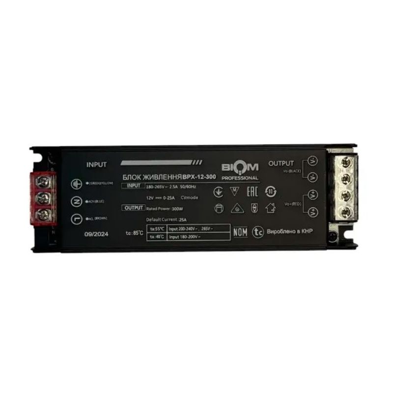 Трансформатор негерметичний (Professional), 12v 300W 25А (196x60x29)
