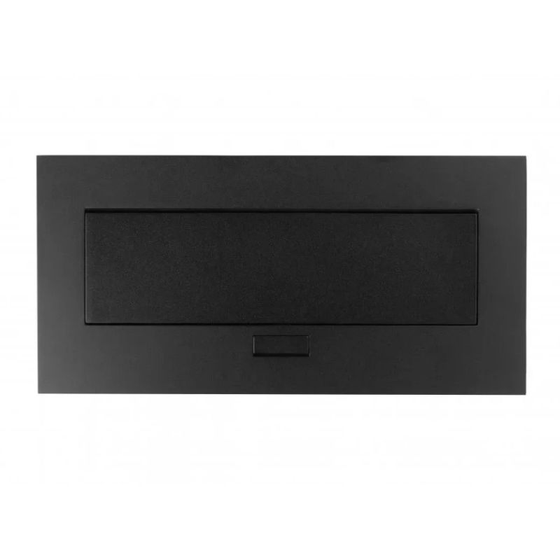 GTV Вбудована розетка прямокутна Чорна (2розетки+1USB+1TypeC) Schuko