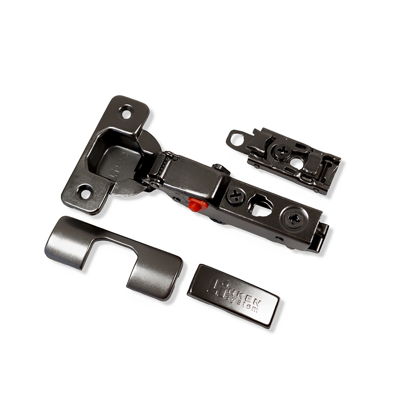Петля LinkenSystem A Soft close PRO - Black 3D (св. ход) 1/2, линейная лапка