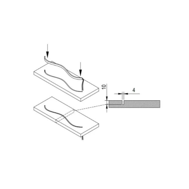 Свет - Neon лента SMD 2835, 9,6W, 12V, IP20, 4х10 mm, денне світло (холодне), 6000К