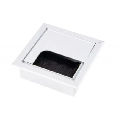 Заглушка электропроводки прямоугольный DOCKER, 80x80 mm aluminium белый, Rejs