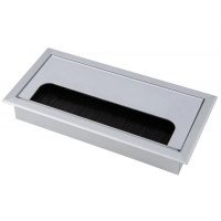 Заглушка электропроводки прямоугольный DOCKER, 80x160 mm aluminium C-0, Rejs