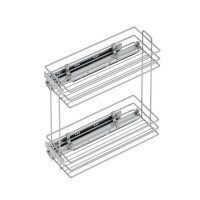 Starax Карго-30 хром 2 полки с доводчиком BLUM правая (230x475x495)