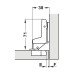 Завіса Hafele METALLA SM 540 110° внутрішня з доводчиком 45/9.5