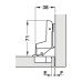 Петля Hafele METALLA SM 540 110° внутренняя с доводчиком, ЧЕРНАЯ, 45/9.5