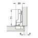 Завіса Hafele METALLA SM 540 110° 1/2 без пружини 45/9.5