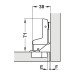 Завіса Hafele METALLA SM 540 110° внутрішня без пружини, ЧОРНА,