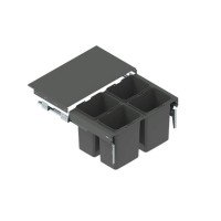 Ведро-контейнер SEGREGO-800 графит H=320 (4х20л) L-480(482), Rejs