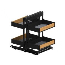 Магический угол Maxima PURO Corner comfort лев.1000, черный мат.+дуб, Rejs