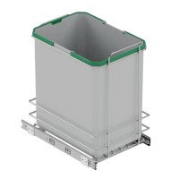 Ведро выдвижное на телескоп.направл, крепеж к фасаду, 35л, 300x477x487, секція 400, серый, Starax