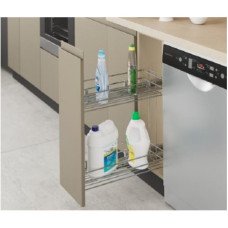 Starax Карго-30 хром 2 полки с доводчиком BLUM левая (230x475x495)
