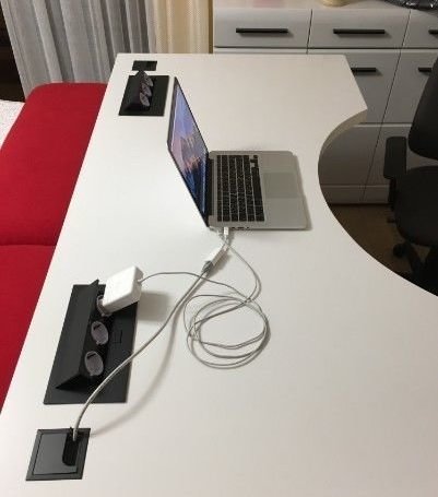 GTV Вбудована розетка прямокутна (2 розетки, usb, інтерн) Schuko (Китай)