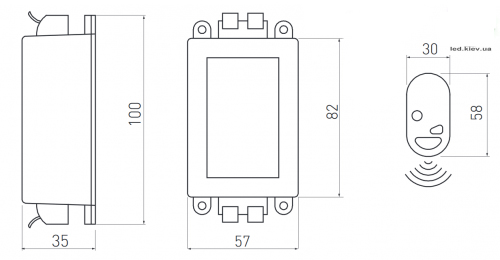 Діммер радіо 8A для стрічок LED GTV (12-24V) (Китай)