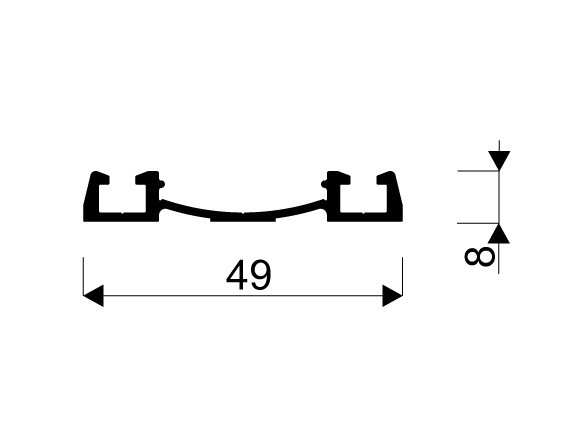 Sevroll Шина Elegant низ бронза L=4050 мм